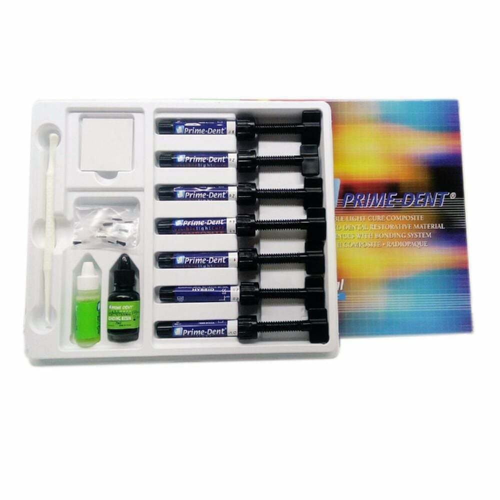 Prime-Dent Visible Light Cure Hybrid Composite Dental Resin Based (All Shades)