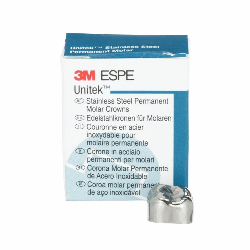 3M™ Unitek™ Stainless Steel 2nd Permanent Molar Crowns 5/Pk