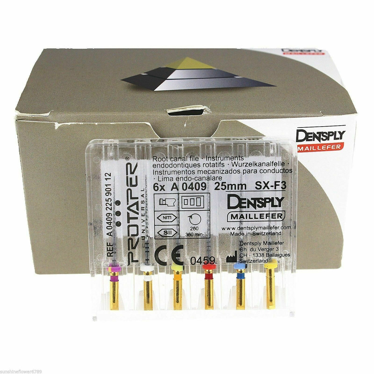 Dentsply Rotary ProTaper Universal Engine NiTi Files 25 mm SX-F3 Endodontic