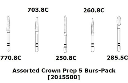 Premier Dental TWO STRIPER Diamond Round End Taper 5/PK