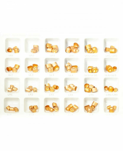 DSC 84pc TempGold Bicupsid Gold Aluminum Temporary Crowns