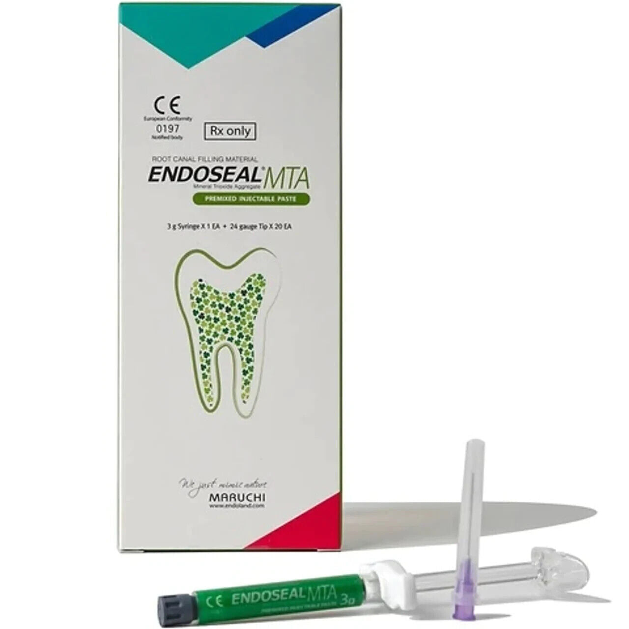 Maruchi USA ENDOSEAL MTA Root Canal Filling Bioceramic Injectable Paste 3 g Syringe+20 Tips