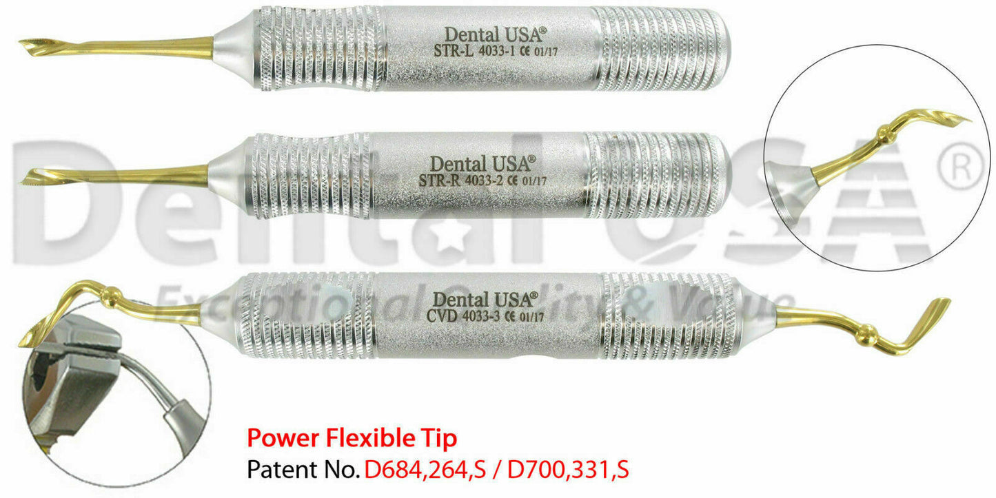 DENTAL USA Power Twist Flex Periotome \ Elevator 3.7mm Width Apex Model