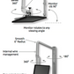 Healthcare/Dental Office - Monitor+Overhead Arm Monitor Mount w/ Wall TRACK -ICW