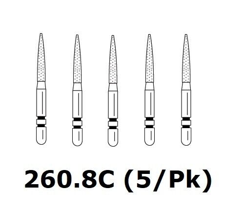 Premier Dental TWO STRIPER Diamond Round End Taper 5/PK