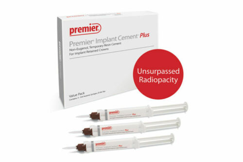 Premier Implant Cement PLUS For Implant Retained crowns 3x5 mL Syringe + 25Tips