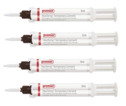 Dental NexTemp Temporary Resin Cement 5ml Automix Syringe by Premier + 5 Tips