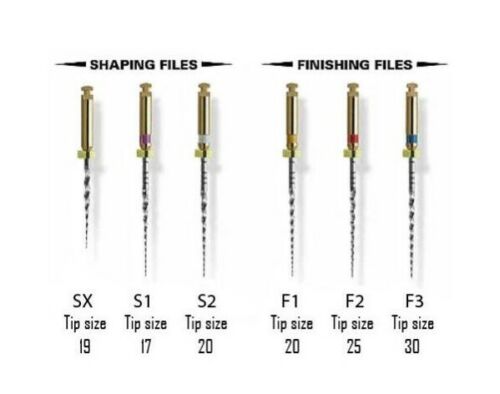 Dentsply Rotary ProTaper Universal Engine NiTi Files 25 mm SX-F3 Endodontic