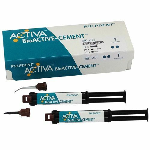 PULPDENT ACTIVA BioACTIVE-CEMENT Automix 1x7gm,2x7gm Syring +20,40Tip no etch-Bond TR
