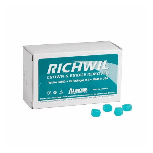 Almore 33800 Richwil Adhesive Resin Crown & Bridge Remover Box of 50 Removers