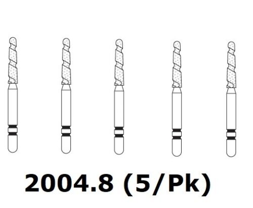 Premier Dental TWO STRIPER Diamond Round End Taper 5/PK