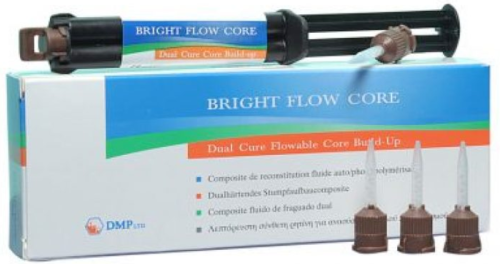 DMP Bright Flow Core Dual Cure Core Build-up Material 5ml + 5 Tips