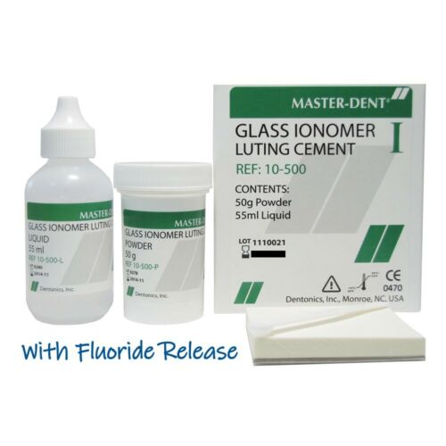 MASTER-DENT GLASS IONOMER Luting Cement Type1 15g Powder 15mL Liquid 2021-05