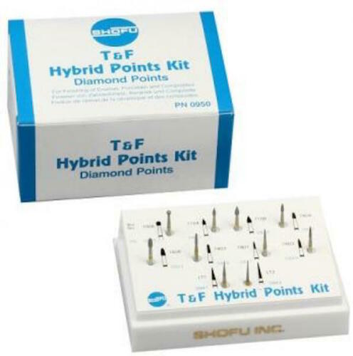Shofu Dental Diamond Bur Points – 10 pc. T & F Hybrid Points Kit