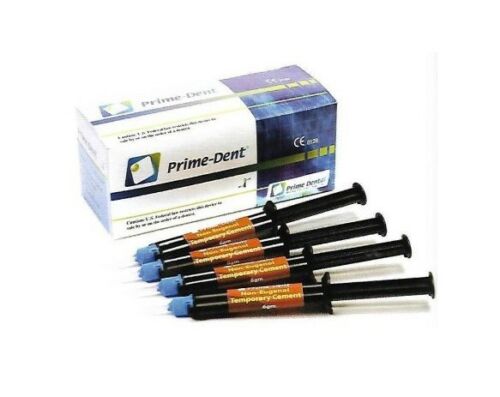 Prime-Dent Dental Non-Eugenol Automix Temporary Cement 4 Syringe Kit USA