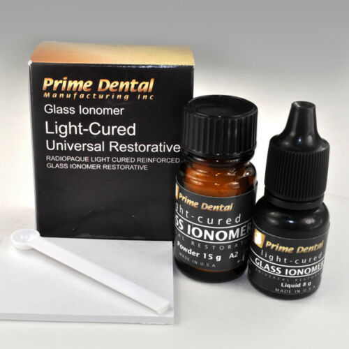 Prime-Dent Glass Ionomer light Cured Universal Restorative Cement Kit A2