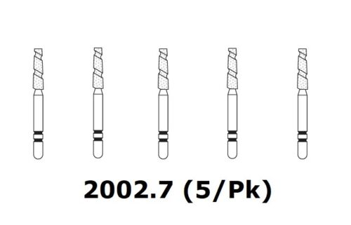 Premier Dental TWO STRIPER Diamond Round End Taper 5/PK