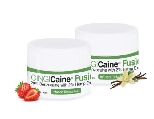 GINGICaine Fusion Topical Anesthetic 20% Benzocaine w/ 2% Hemp Extract 14gm Jars