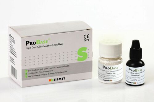 PRO BASE Light Cure Glass Ionomer Liner Base16g powder+12mL liq SILMET