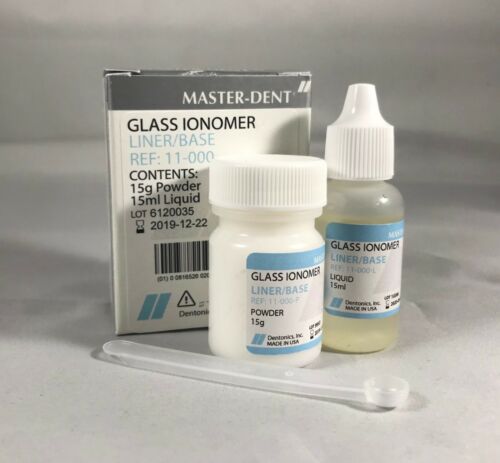 MASTER-DENT GLASS IONOMER Liner Base 15g Powder 15mL Liquid