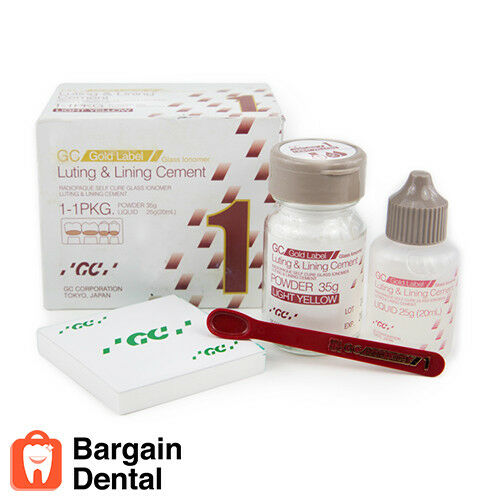 GC Fuji 1 Luting & Lining Glass Ionomer Dental Cement Self Curing 1:1 PKG