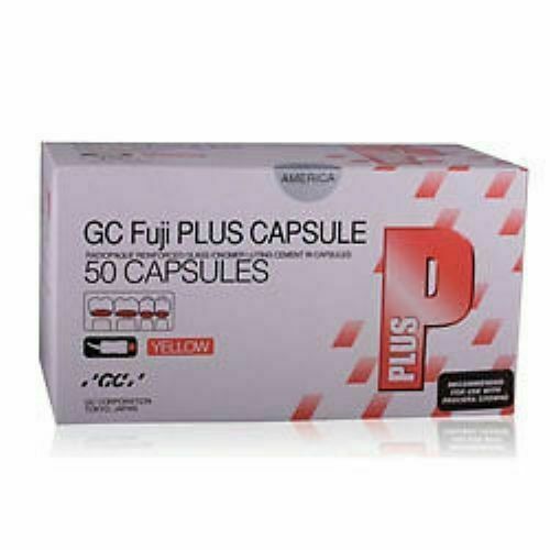 GC FUJI PLUS LUTING CEMENT YELLOW - 50 CAPSULES - USA PACKAGING