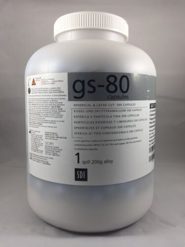 SDI GS-80 Amalgam 1,3 Spill | Regular,Fast Set Spherical 500 Capsules