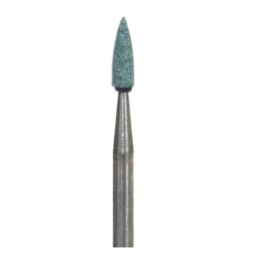 Shofu Dental Abrasives-12pc.Dura-Green Silicon Carbide Stones:Shank HP/Shape FL2