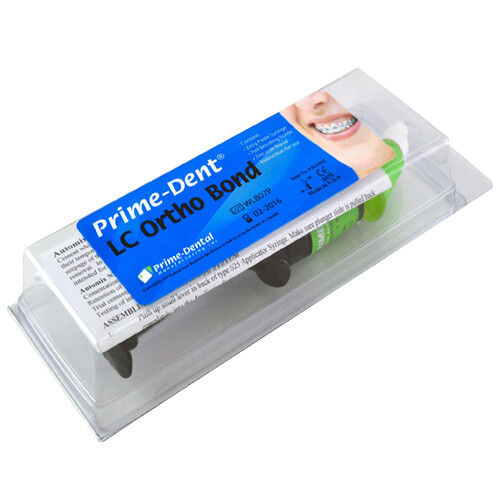 PRIMEDENT Dental Light Cure Orthodontic Resin Adhesive Ortho Bond 2 Syringe Kit