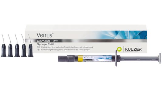 Venus Diamond Flow Syringe 1.8g + 5 tips All Shades- Heraeus Kulzer